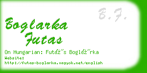 boglarka futas business card